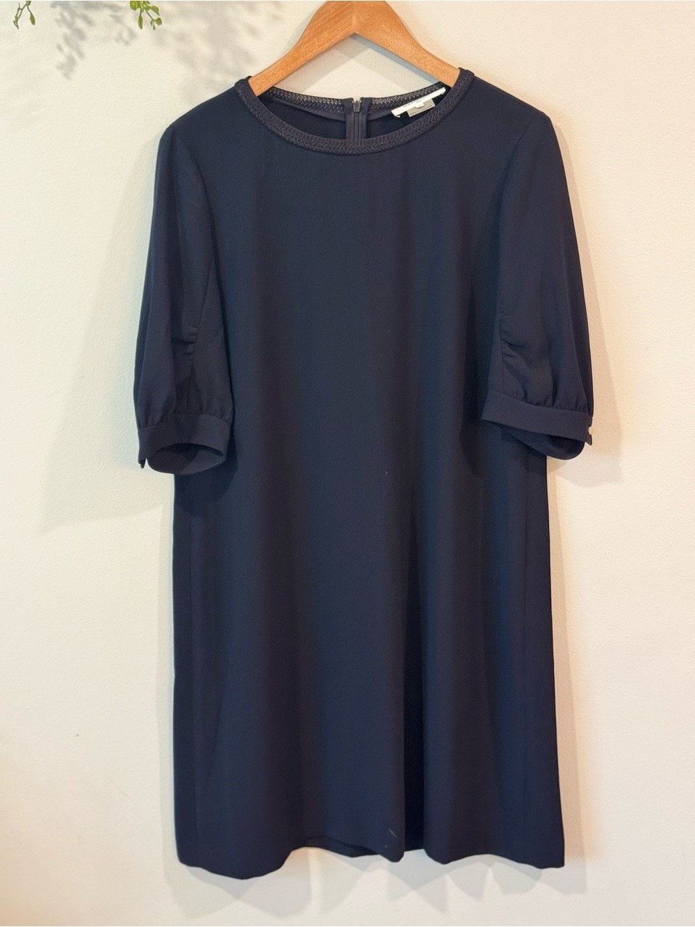 Gerard Darel Navy Half Sleeve Shift Dress Sz 46